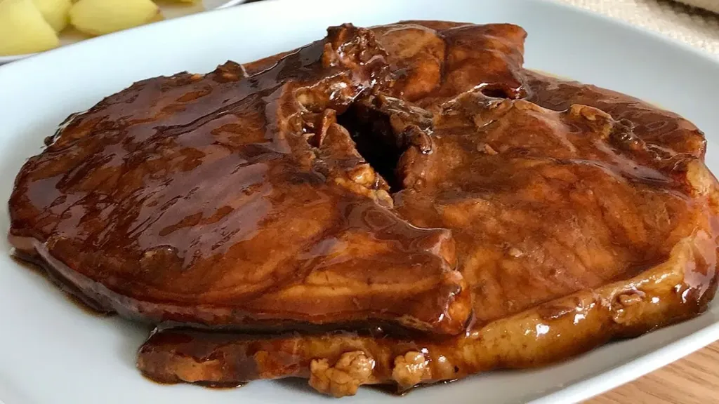 Chuleta de cerdo acaramelizada