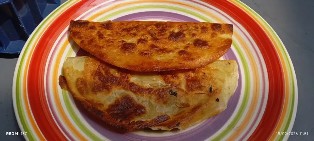 Chalupas de pollo con verduras