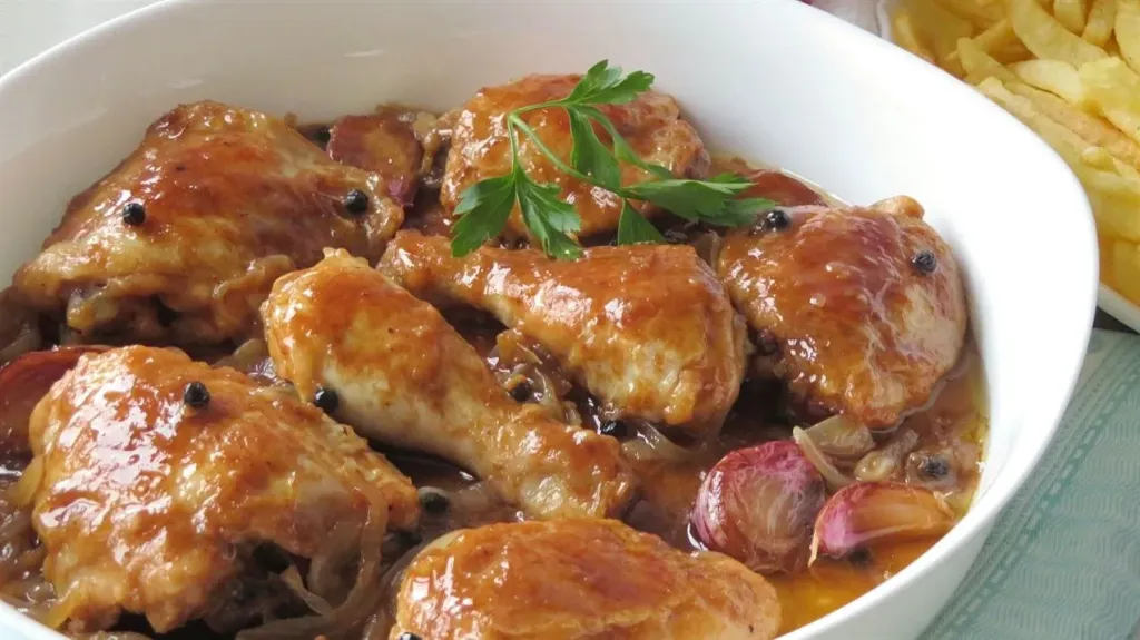 Pollo a la Coca-cola con verduras (Pierna o cuádril)