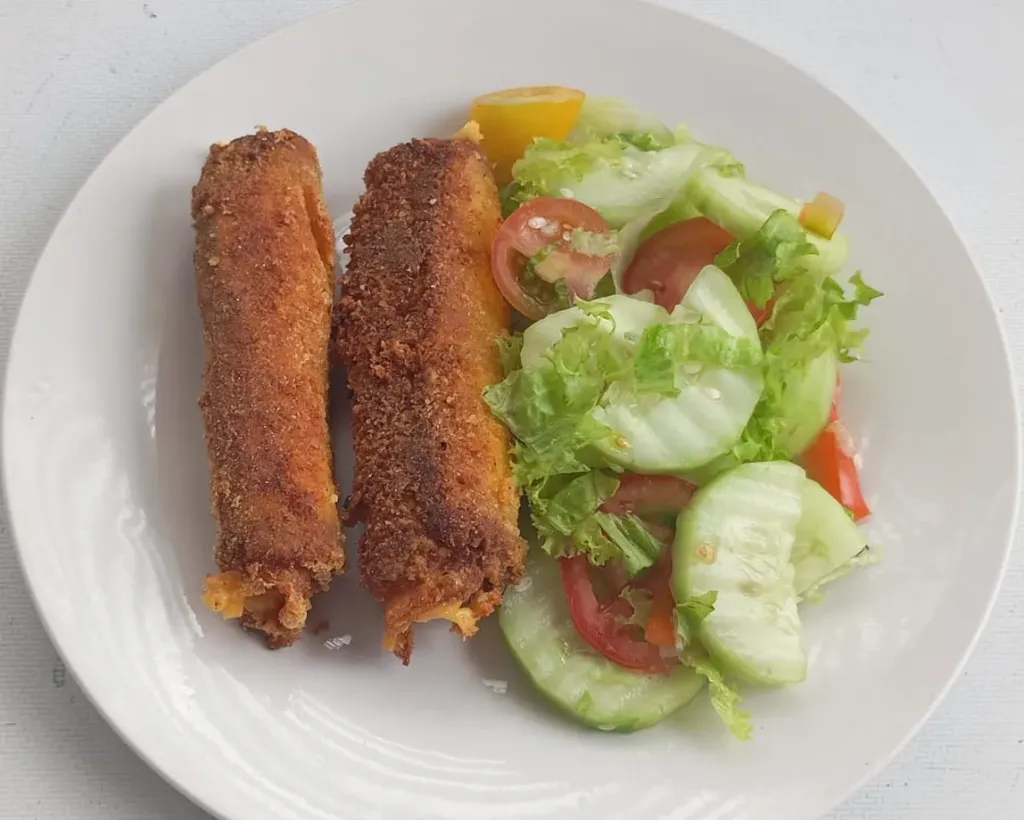 Rollitos de queso kraft y jamón